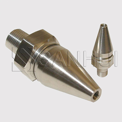 Cemented carbide nozzle