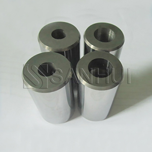 Cemented carbide cylinder with big and small holes 
